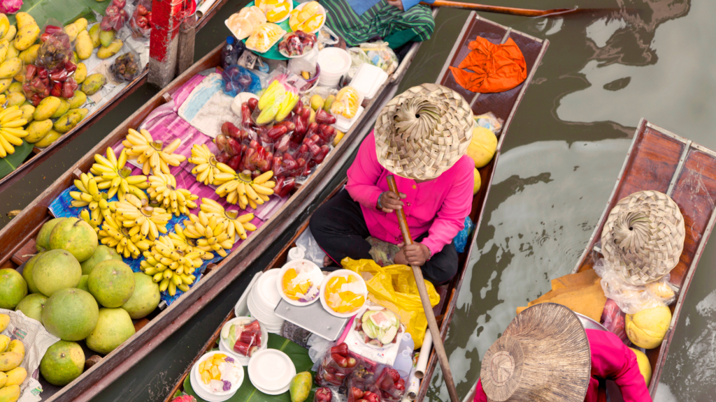 floating market, Thailand